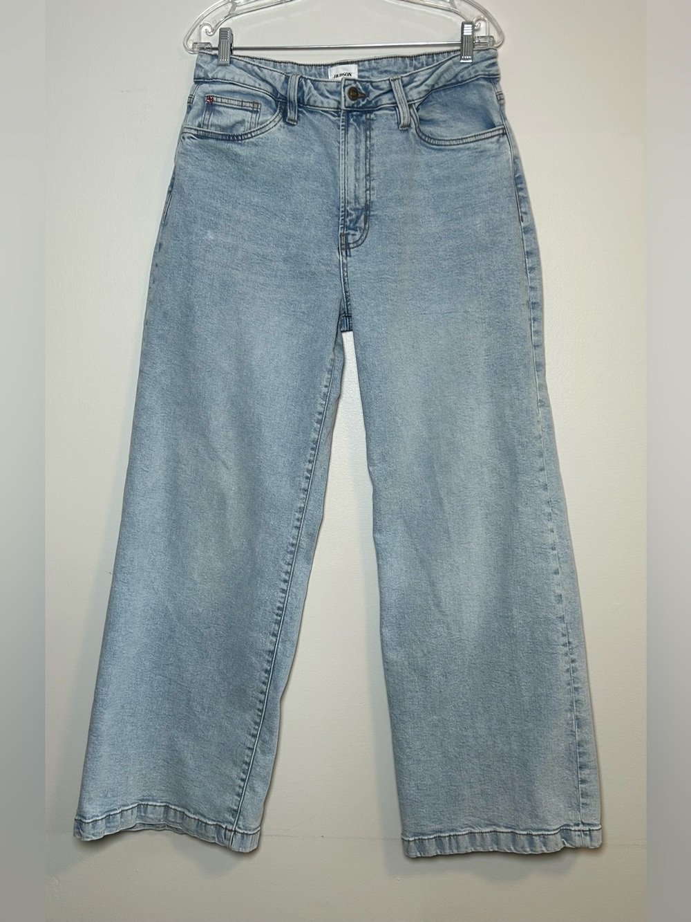 Hudson Jeans Wide Leg whip smart light wash high rise jeans size 29